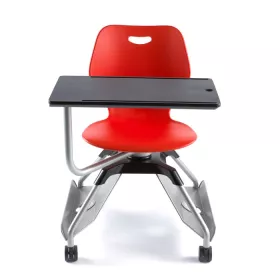 Learn2-Wave, Stuhl mit laminiertem Tablett aus HPL