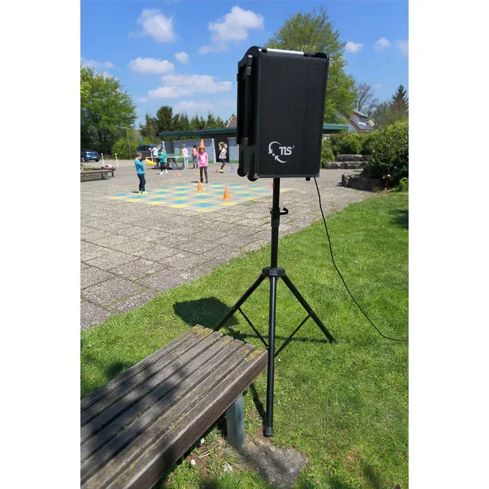 Lautsprecher, PA-System, Tischstativ, Outdoor, Kabel, Schwarz