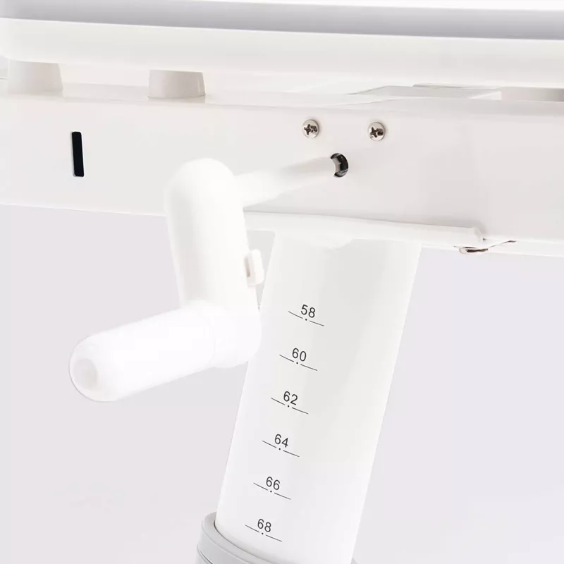 stuhl, medizinischer tisch, armlehne, skala, weiß