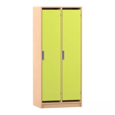 Schrank, Zweikopf-Schrank, Holzrahmen, grüne Türen, Küchenschrank