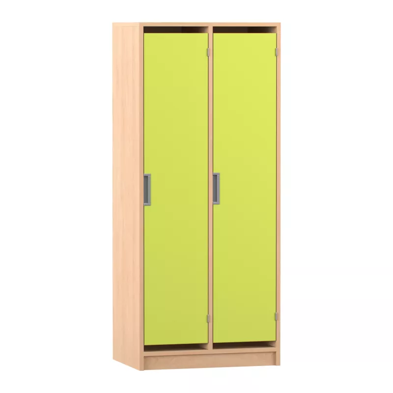 Schrank, Zweikopf-Schrank, Holzrahmen, grüne Türen, Küchenschrank