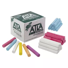 ATLA Schulkreide, 72 Stück, staubfrei, bunt, abgerundete Ecken, Ø 12 mm