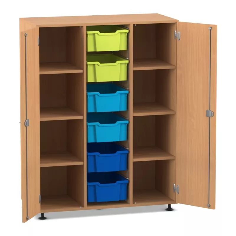 Schrank, Aufbewahrung, Regal, Holzschrank, Körbe