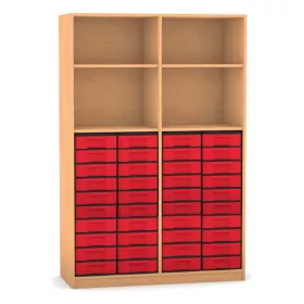 Klassenregal mit 40 flachen Boxen