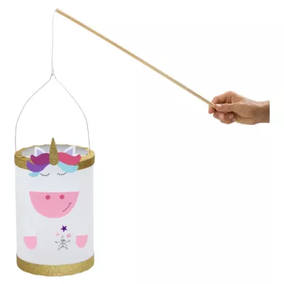 Einhorn, Laterne, Dekogegenstand, Glimmer, Stabhandgriff
