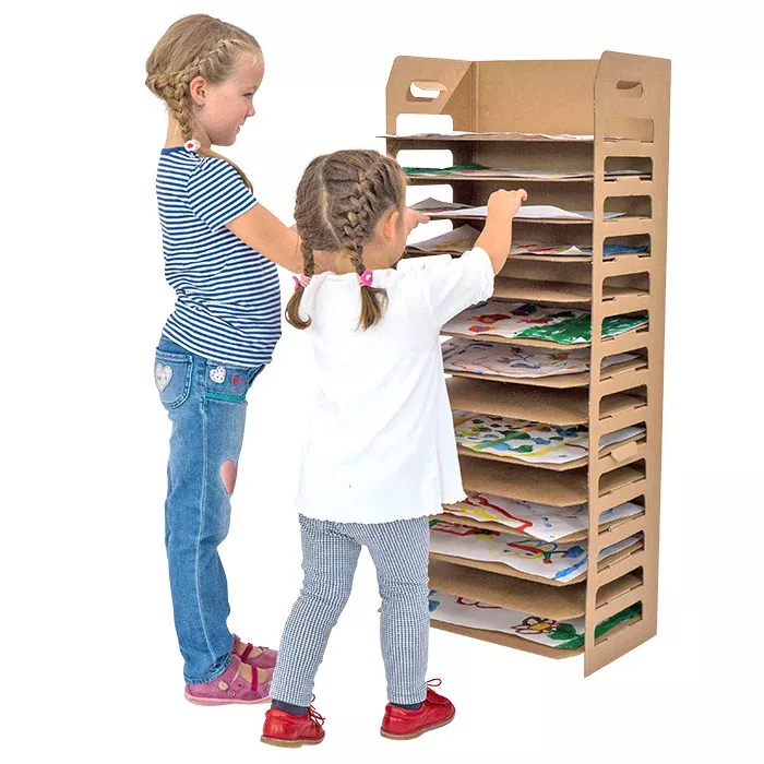 Schreibtischregal, Aufbewahrung, Kinderregal, Papierständer, Hebesystem