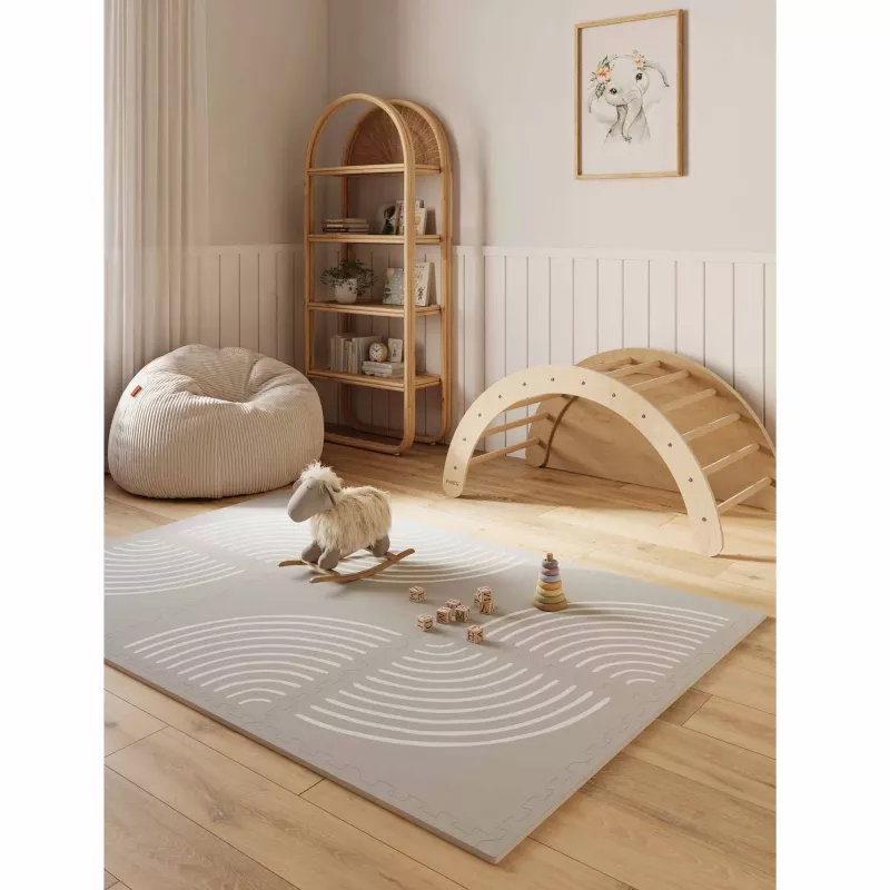 Kinderzimmer, Spielteppich, Holzspielzeug, Pädagogisch, Rutschbogen