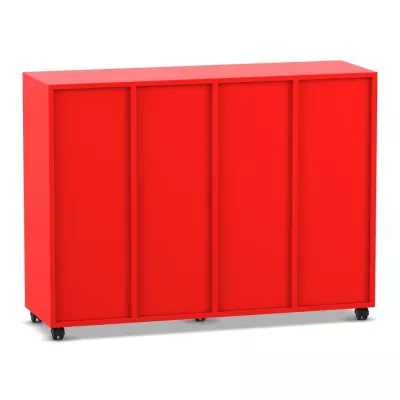 rot, Schrank, Aufbewahrung, mobil, Schiebeplatten