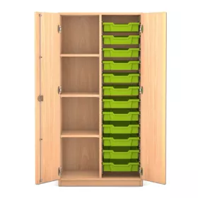 Mittelhoher Schrank, 143,9 x 73,1 x 50 cm, mit 12 Boxen und 3 Böden