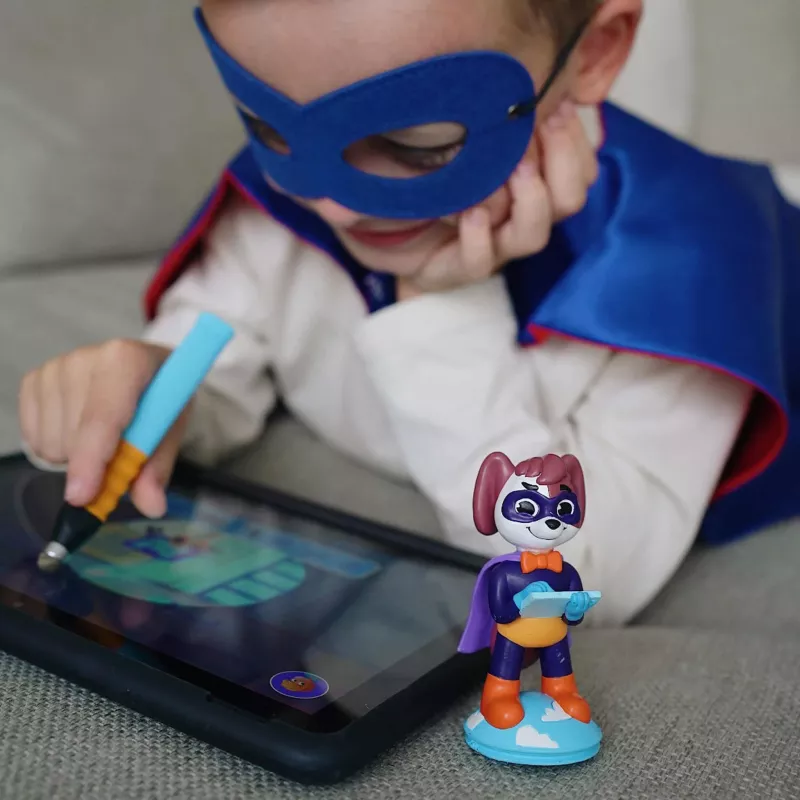 Kinderfigur, Maskotchen, Tafelstift, Tablet, Kunst/Zeichnen