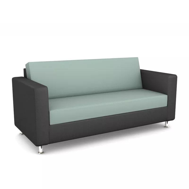 Sofa, Zweisitzer, Sitzbank, Stoffbezug, Materialmix