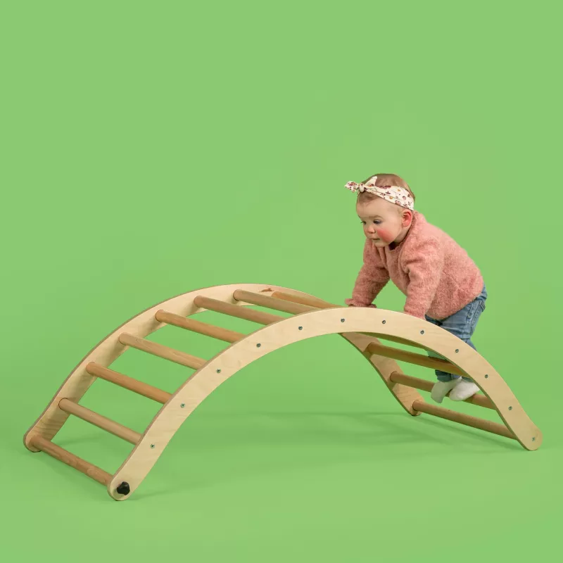 Kinderbogen, Kletterbogen, Holzspielzeug, Rückenwindspiel, Baby Spielzeug