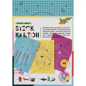 Stickkarton mit 10 Motiven, bedruckt