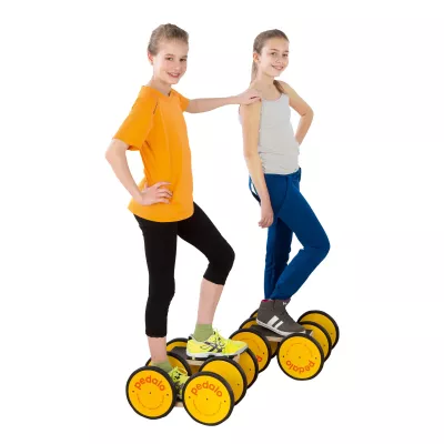 Kinderroller, Hüpfroller, Rollbrett, Gleichgewichtstraining, Gelb-Schwarz