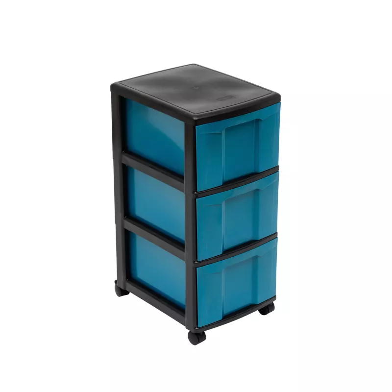 mobiletrolley, drawer-unit, storage-turniture, blue-drawer, four-drawer