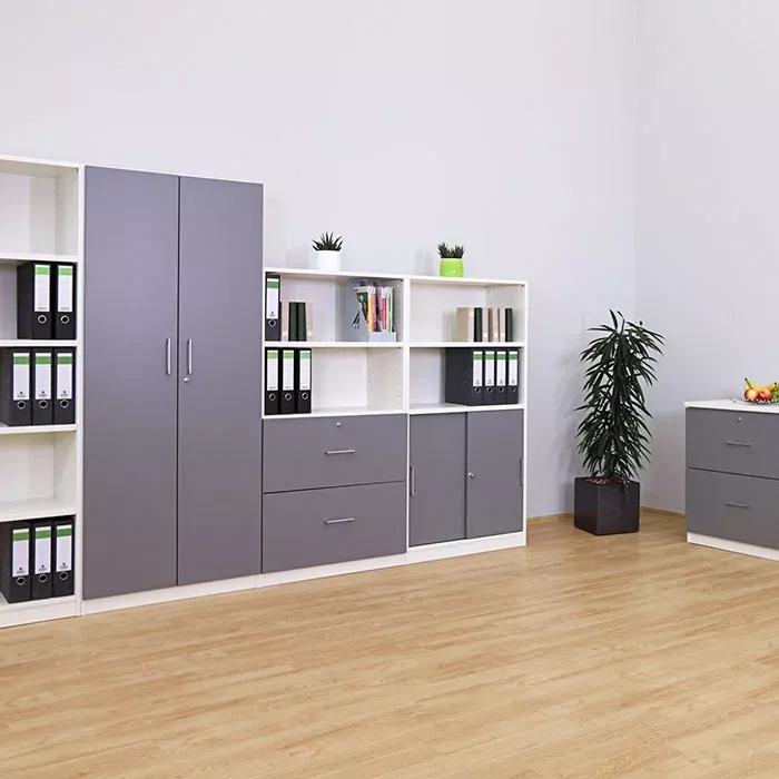 Büroeinrichtung, Aufbewahrungsschrank, Schubladen-Unit, Bücherregal, Pflege-/Pflanzen-Deko