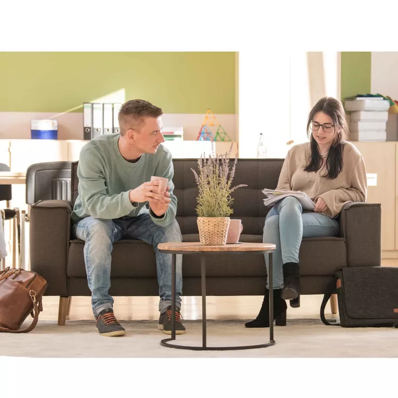 Sofa, Wohnzimmer, Tisch, Pflanze, Menschen