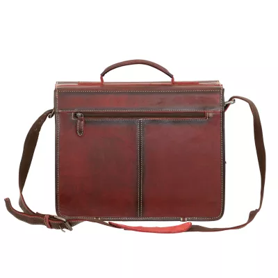 ledertasche, messenger bag, braun, reissverschluss, quadratiges design