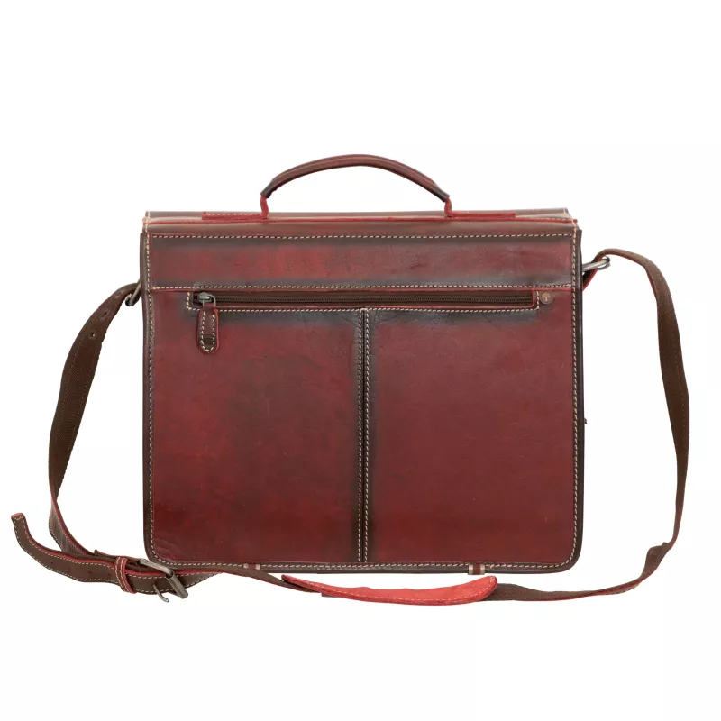 ledertasche, messenger bag, braun, reissverschluss, quadratiges design