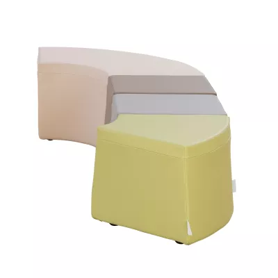 Sitzwürfel, Würfel, Modulares Sofa, Stoffbezug, Pastellfarben