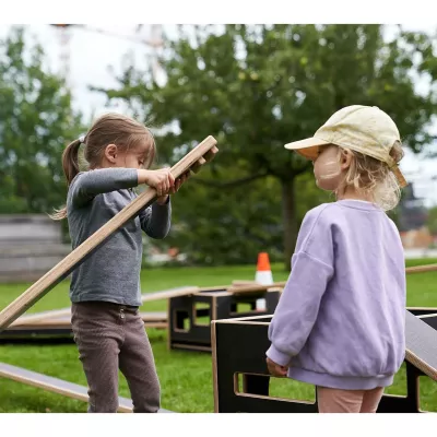 Holzbausteine, Kreuzholz, Konstruktionsspielzeug, Puppenhaus-Set, Spielkonstruktion