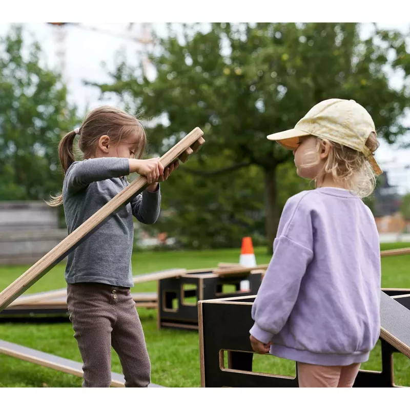 Holzbausteine, Kreuzholz, Konstruktionsspielzeug, Puppenhaus-Set, Spielkonstruktion