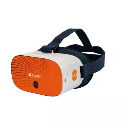 VR-Headset, Orangene Frontseite, Verstellbarer Gurt, Headset mit Kopfband, ClassVR