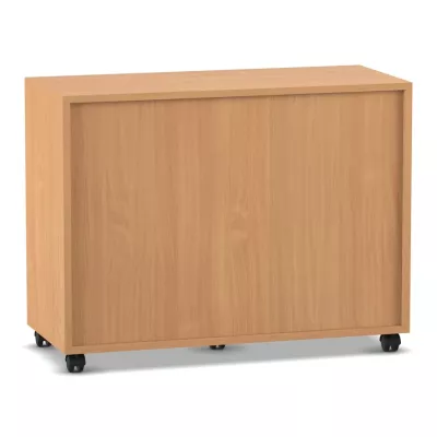 Küchenschrank, Rollbar, Holzoptik, Schiebetüren, rollen