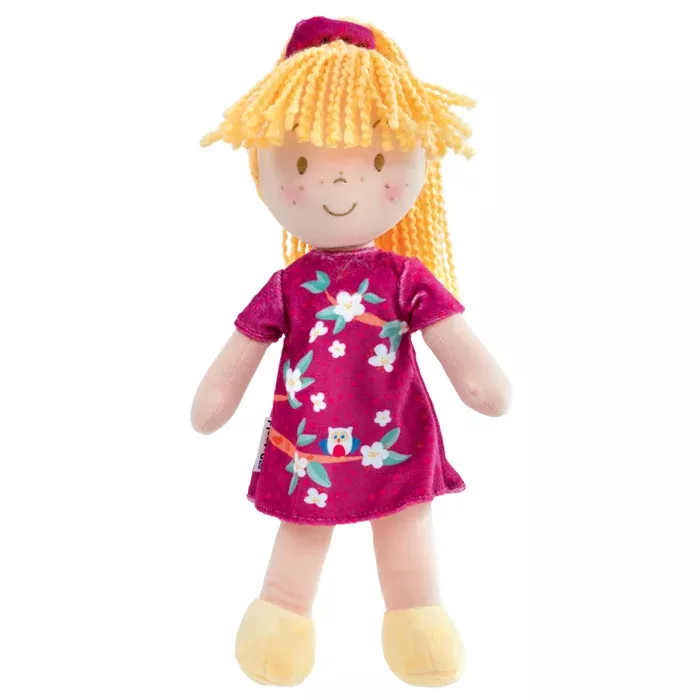 Teddy doll, Puppe, Kleid, Jersey-Stoff, gelbe Haare