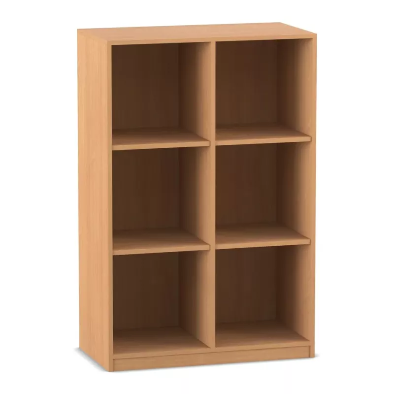 Regal, Kastenregal, Holzregal, 2x2 Fächer, Wohnzimmerregal