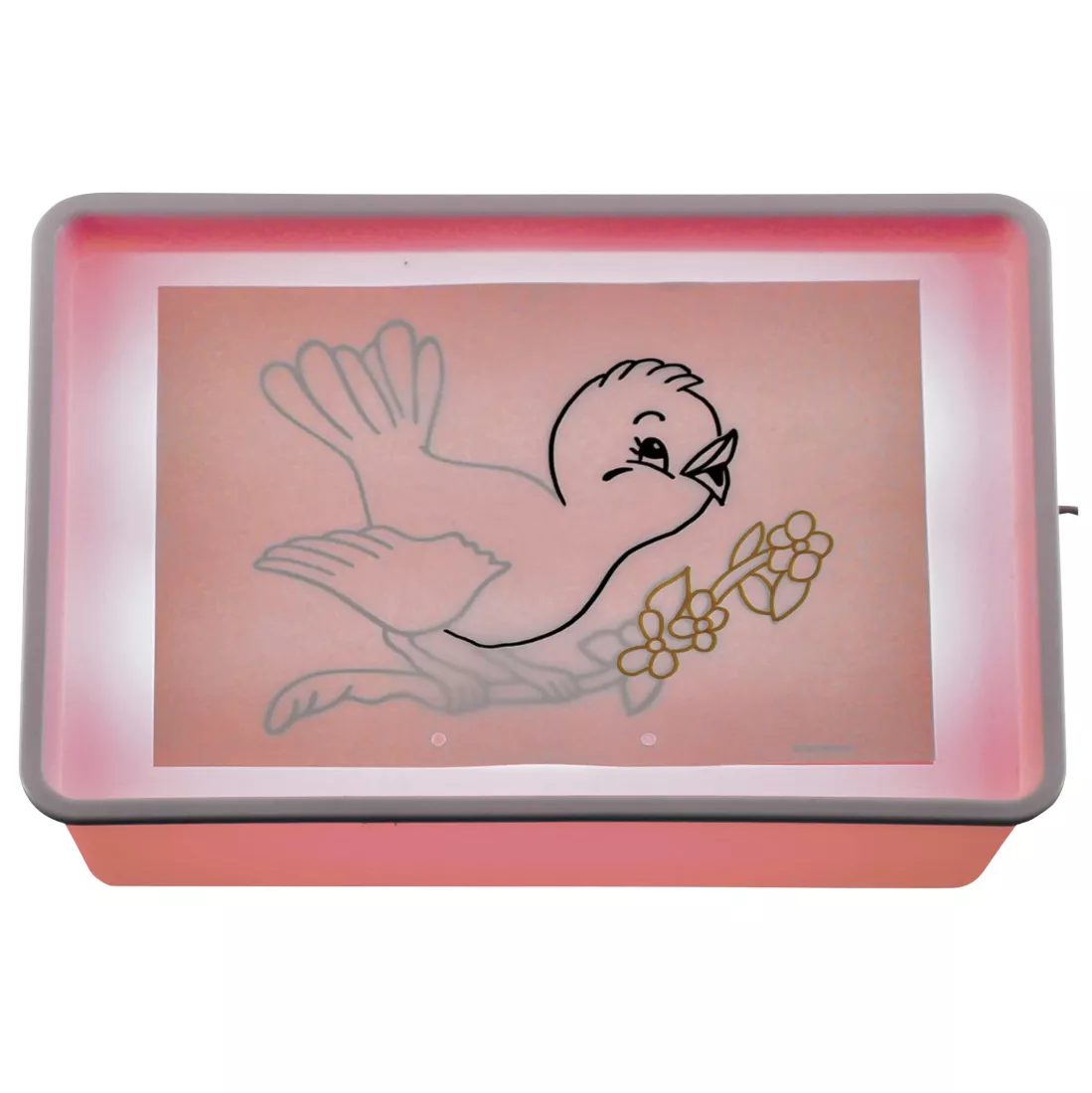 Lichterbox, Nachtlicht, Hase Vogel, Pink, Vögel Blume