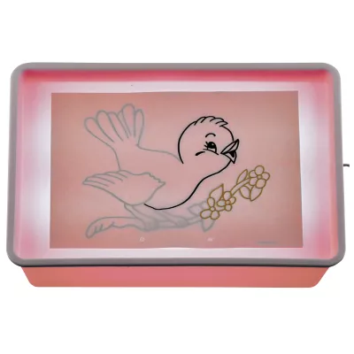 Lichterbox, Nachtlicht, Hase Vogel, Pink, Vögel Blume