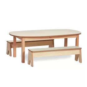 Kindertisch mit zwei Bänken