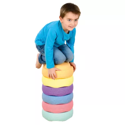 kinderspielzeug, Schaumstoffstapelpyramide, foam blocks, bunte stapelringe, Kletterturm