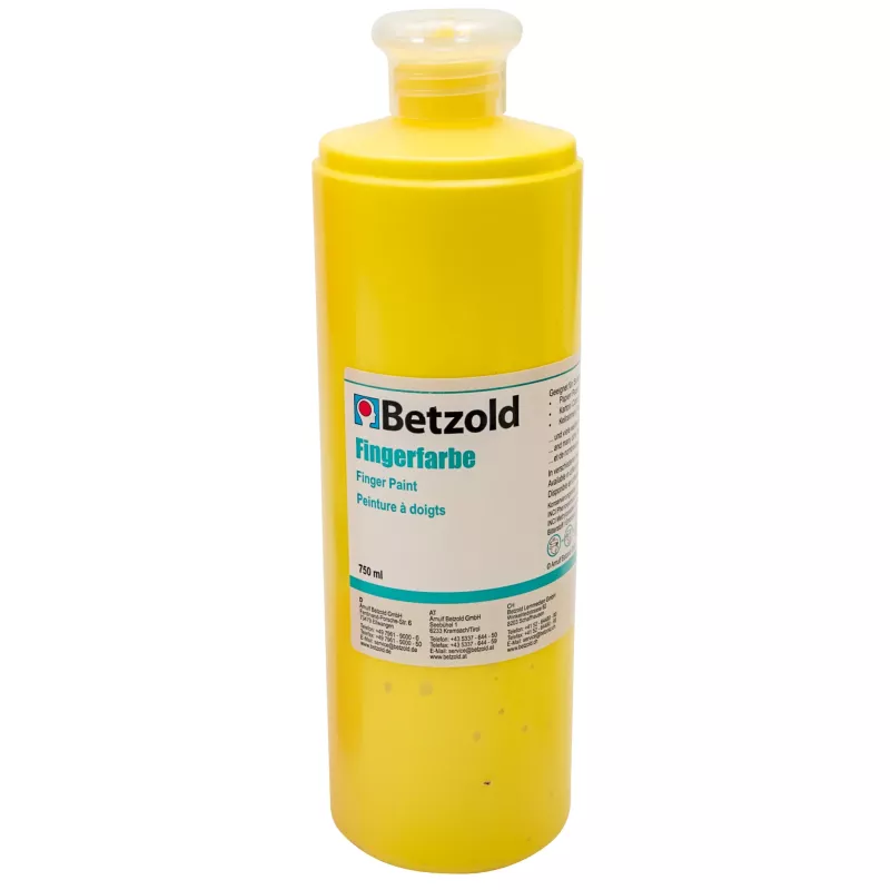 Fingerfarbe, Künstlerfarbe, Gelb, Flasche, 80 ml