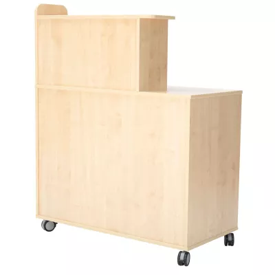 Küchewagen, Rollbarer Tresen, Holzkonstruktion, Schubladentisch, Kofferwagen