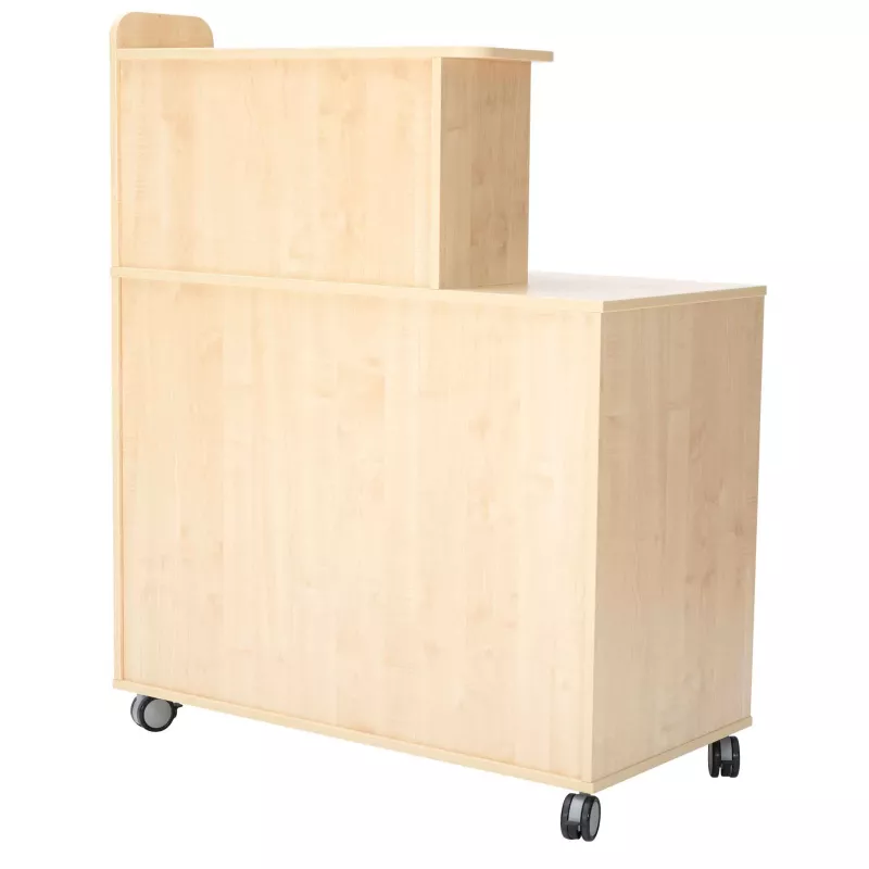 Küchewagen, Rollbarer Tresen, Holzkonstruktion, Schubladentisch, Kofferwagen