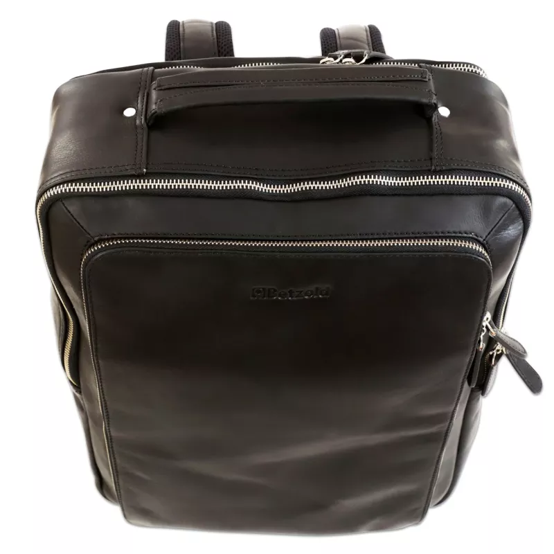 Rucksack, Rucksack, Leder, Schwarz, Reisetasche