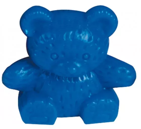 blau, teddy, bär, gummi, figur