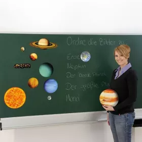 Magnetisches Sonnensystem für die Tafel