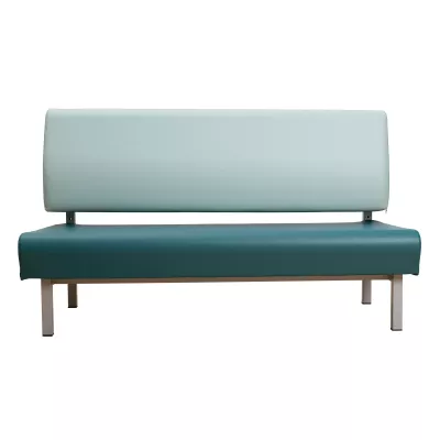 Sofa, Zweisitzer, Leder, Glatt, Mintgrün