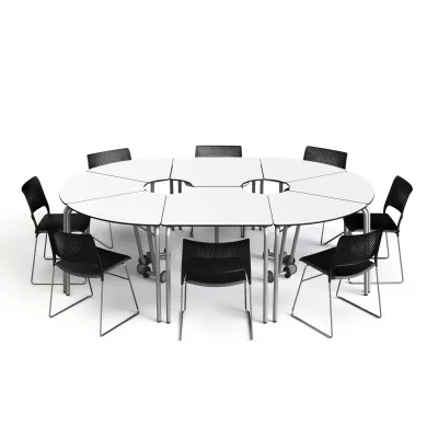 runder-tisch, modular, konferenztisch, weiß, schwarze-stühle