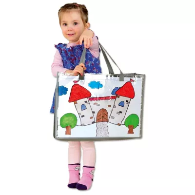 Spielzeugtasche, Kunsttasche, Papptasche, Riesenfarben, Kinderspielzeug