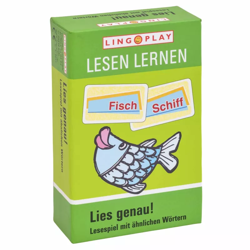 Lesespiel, Lernspiel, Kartenspiel, Fish, Schiff