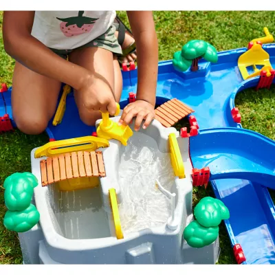 Kletter-/Wasserspiel, Sand- und Wasserspiel, Spielzeuganlage, Wasserbahn, Klemmbaustein-Set