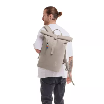 Rucksack, Rucksack, Beige, Rolltop, Schulterriemen