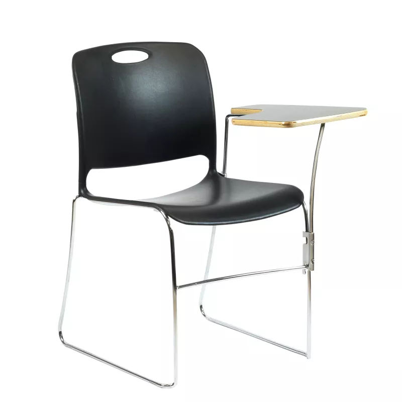 Schulstuhl, Schreibtischstuhl, Stoel mit Aufsatz, Schwarz, Metallgestell