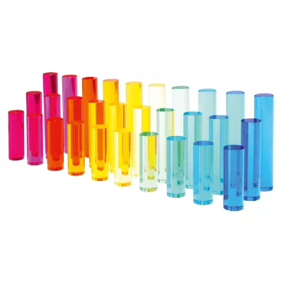 Glasröhrchen, bunte Röhrchen, durchsichtige Zylinder, Teströhren, Regenbogenfarben