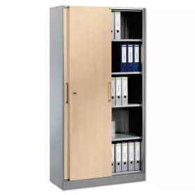 Asisto Stahl-Schiebetüren-Schränke, Schrankhöhe 91,5 cm - 2 Ordnerhöhen
