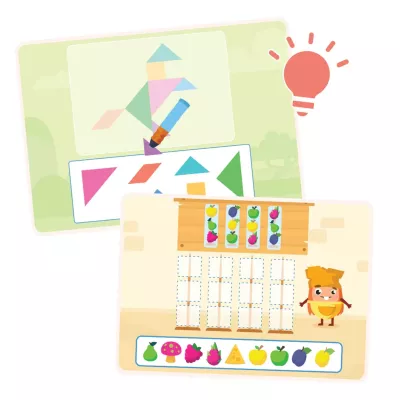 puzzle, fruits, matching, éducatif, enfants